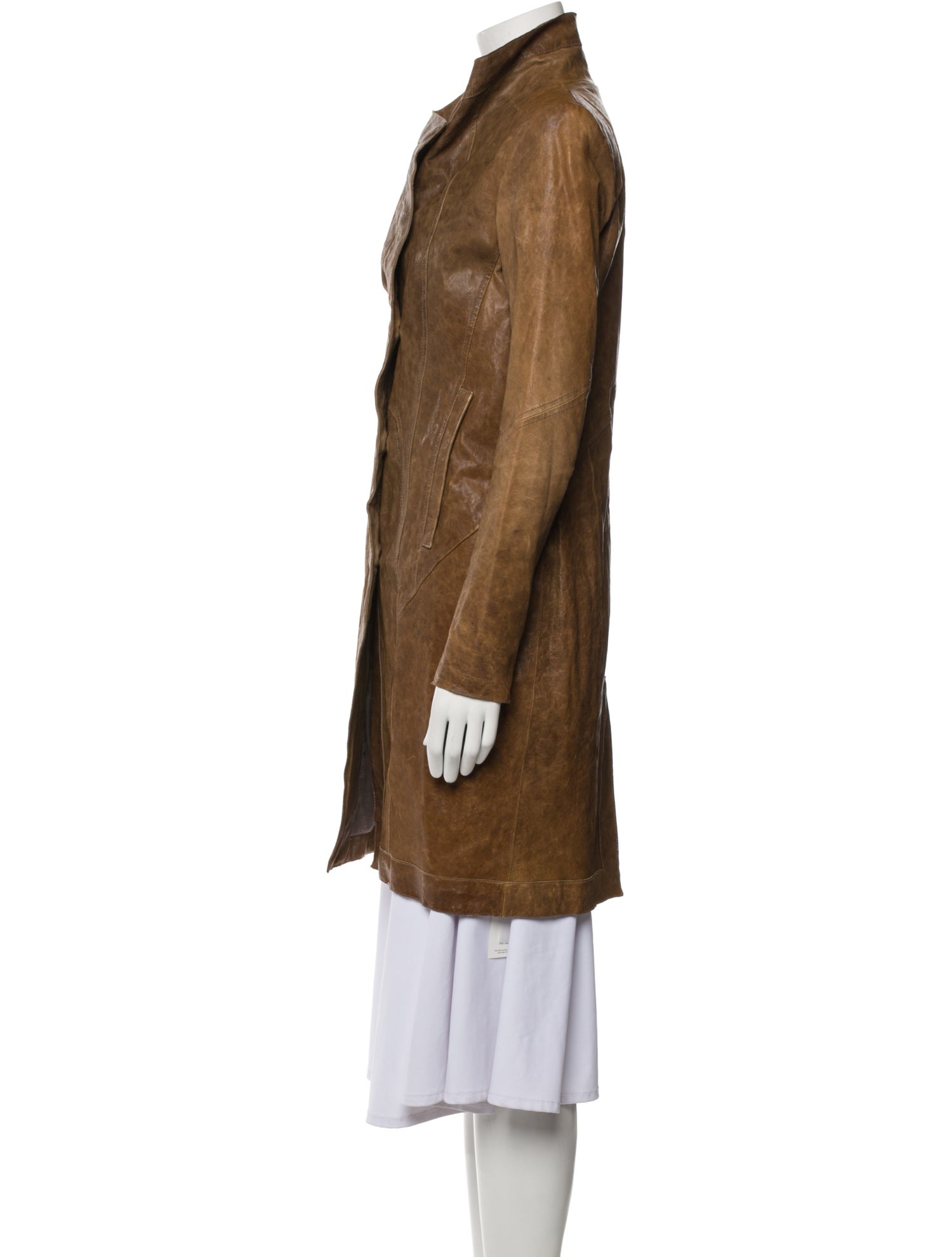 Helmut Lang Lamb Leather Faux Fur Coat