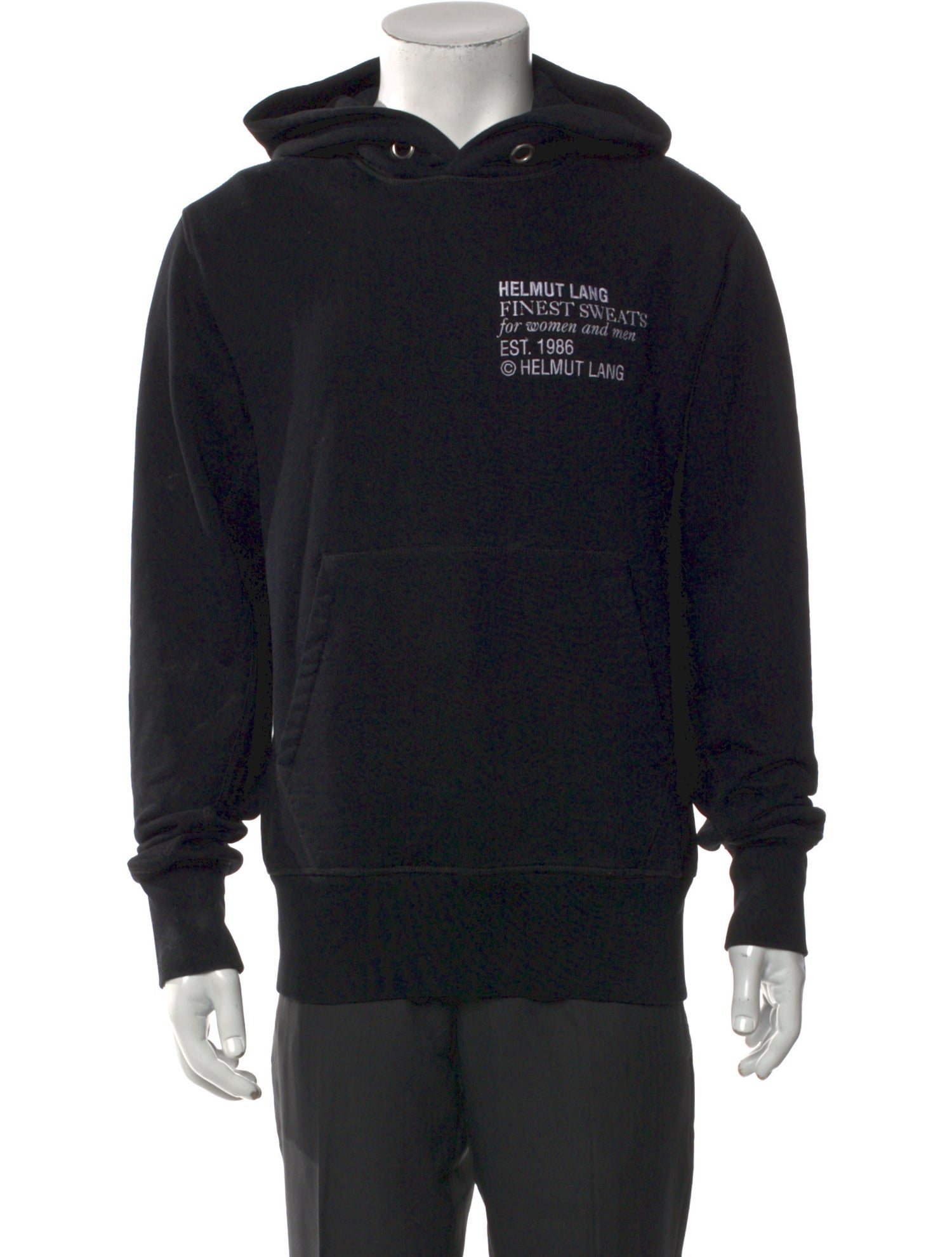 Helmut Lang Graphic Print Crew Neck Hoodie