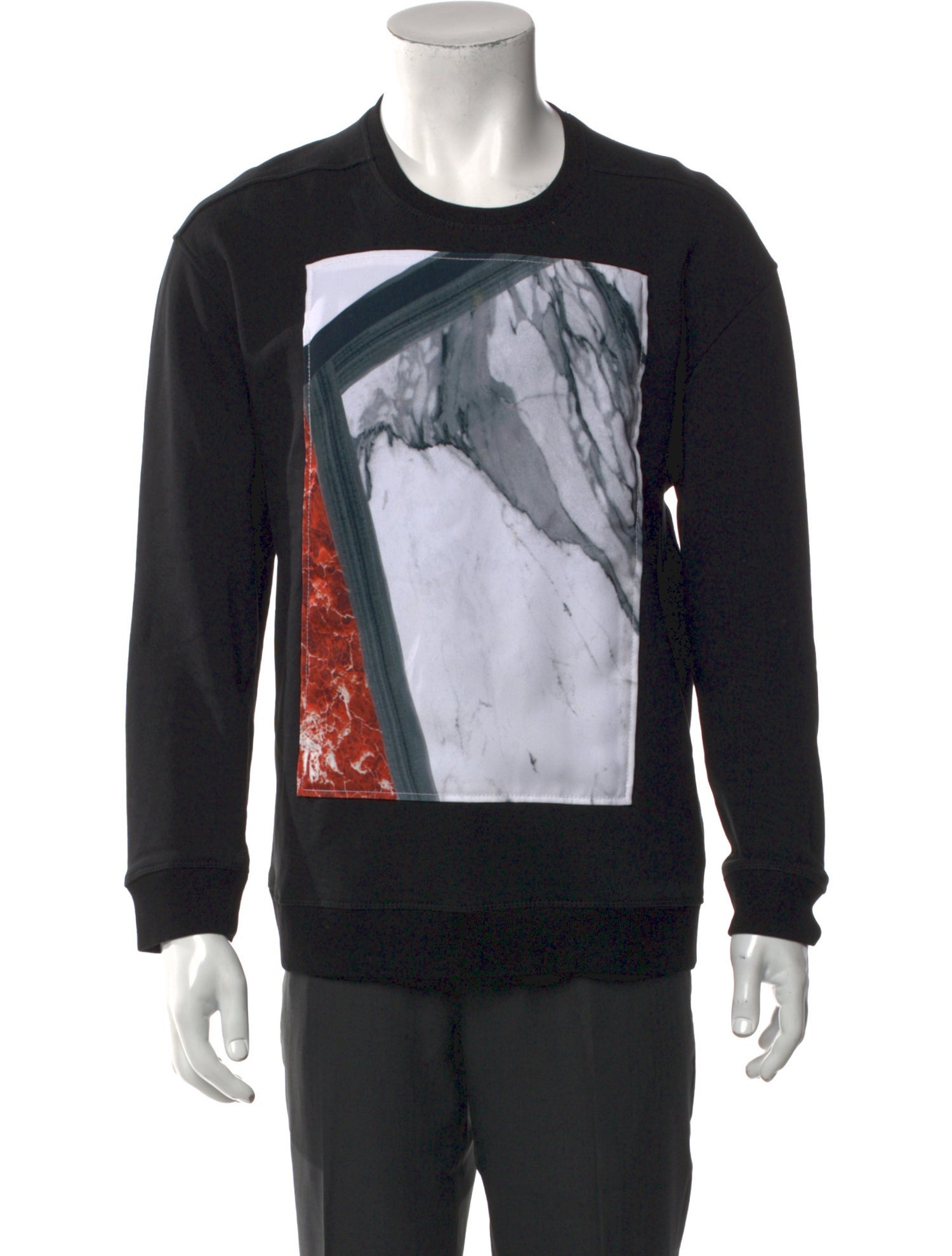Helmut Lang Graphic Print Crew Neck Sweatshirt