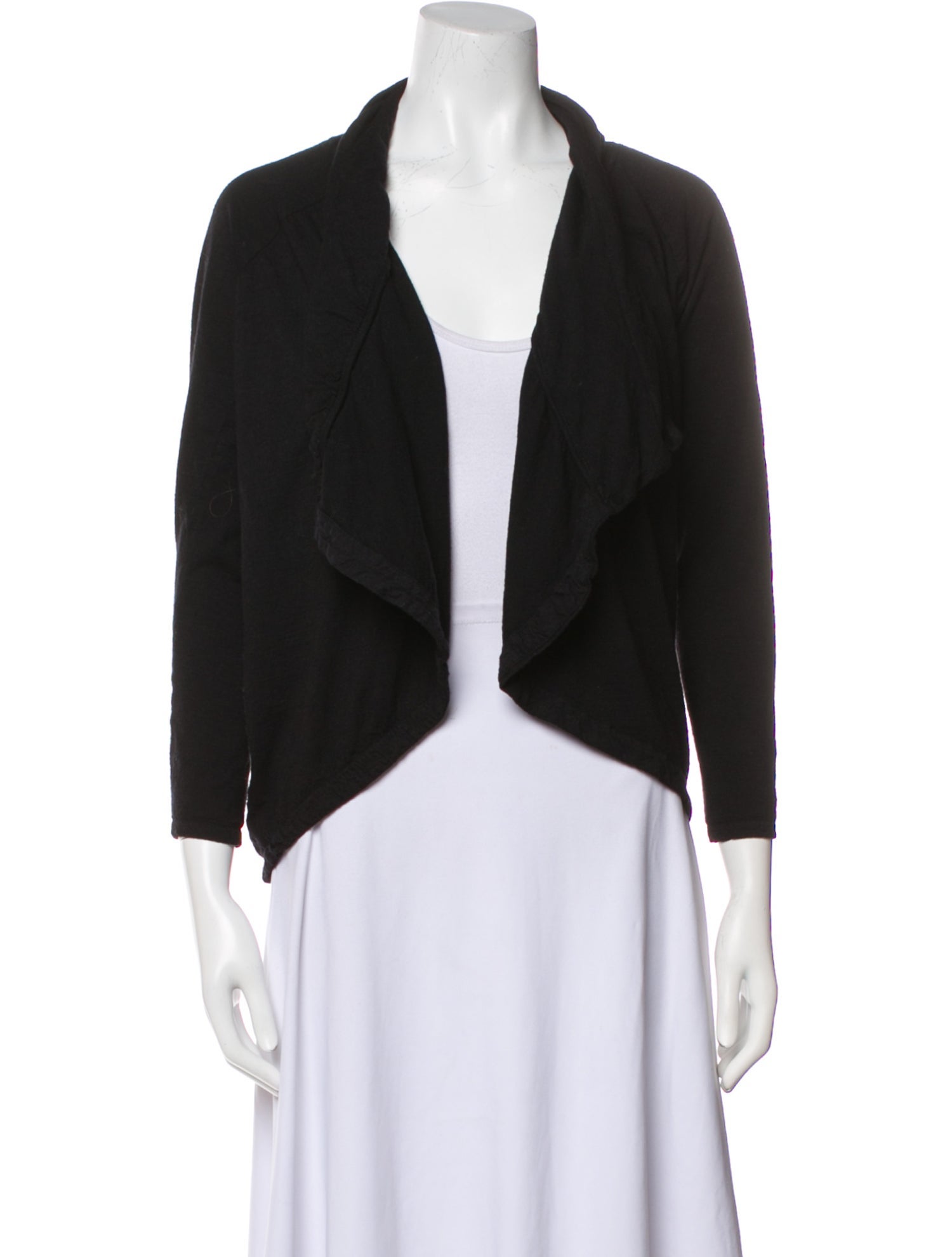 Helmut Lang Wool Open Front Crop Top