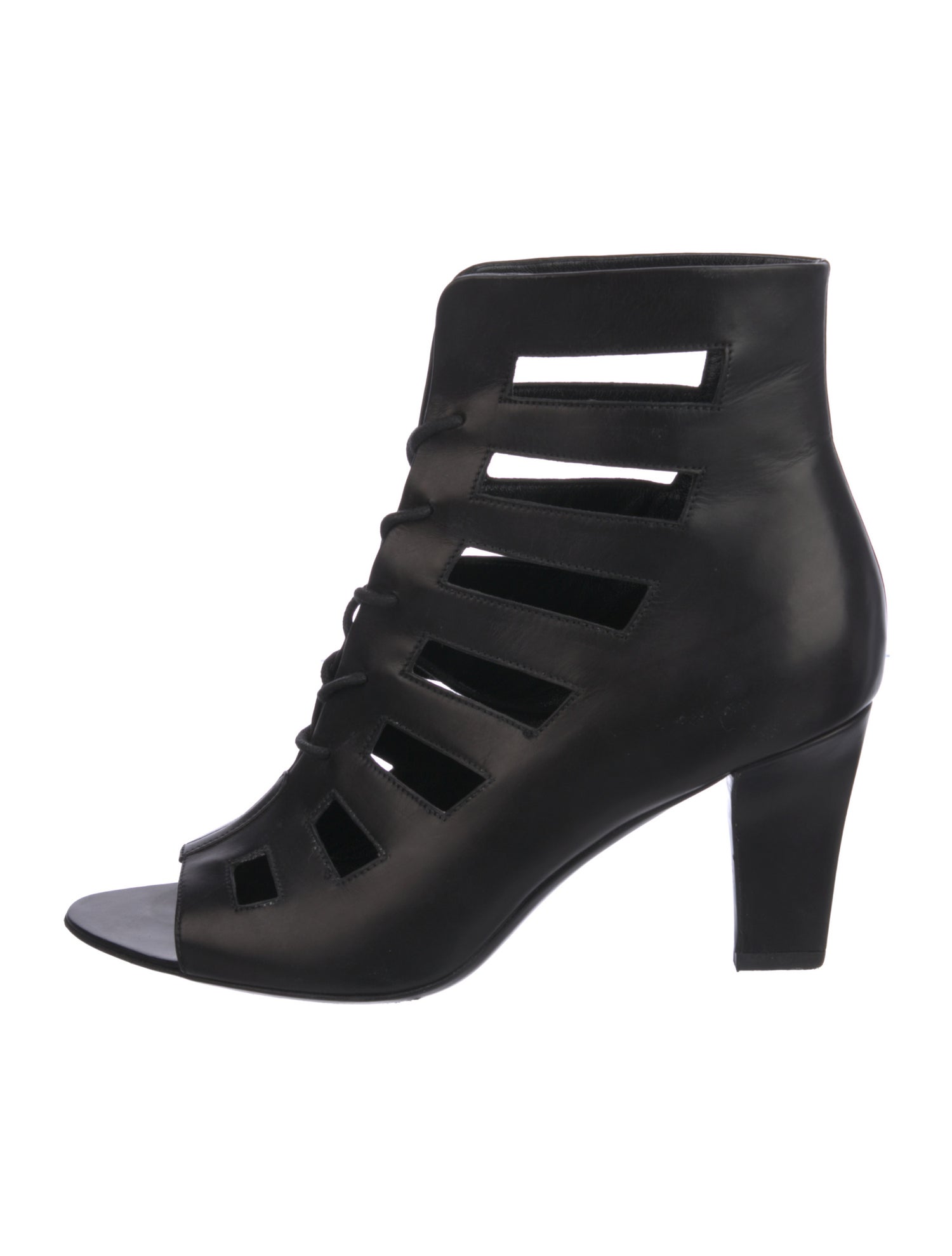 Helmut Lang Leather Lasercut Accents Pumps