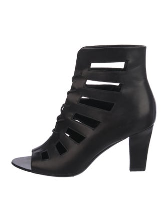 Helmut Lang Leather Lasercut Accents Pumps