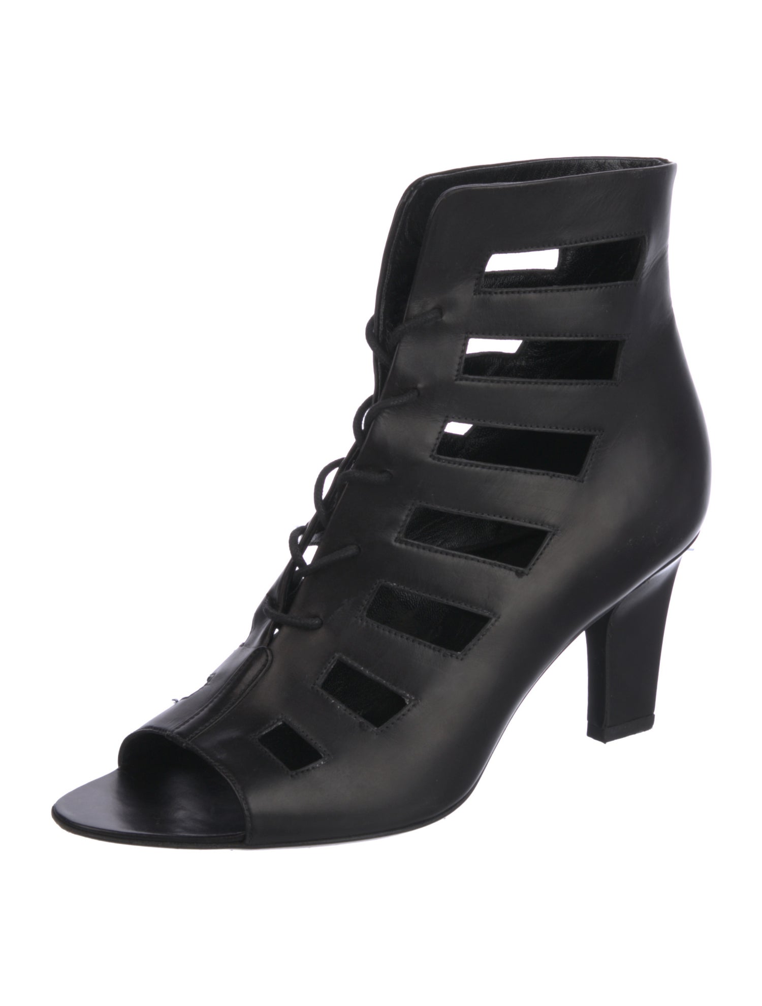 Helmut Lang Leather Lasercut Accents Pumps