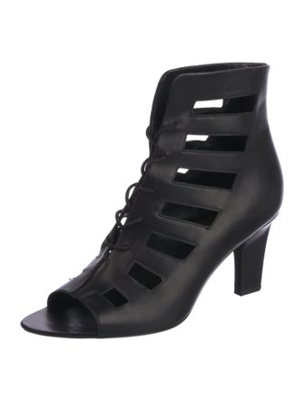 Helmut Lang Leather Lasercut Accents Pumps