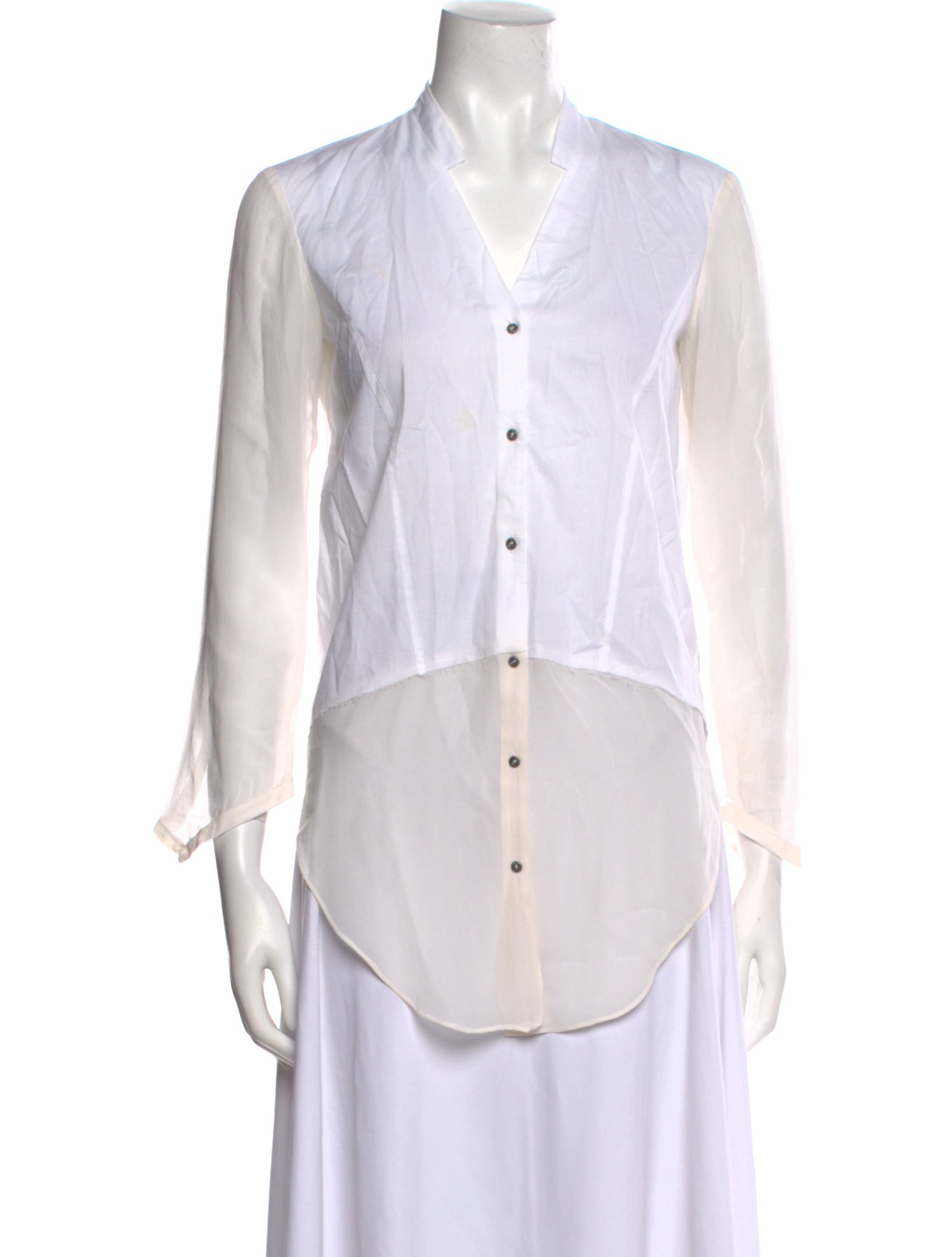 Helmut Lang Long Sleeve Button-Up Top