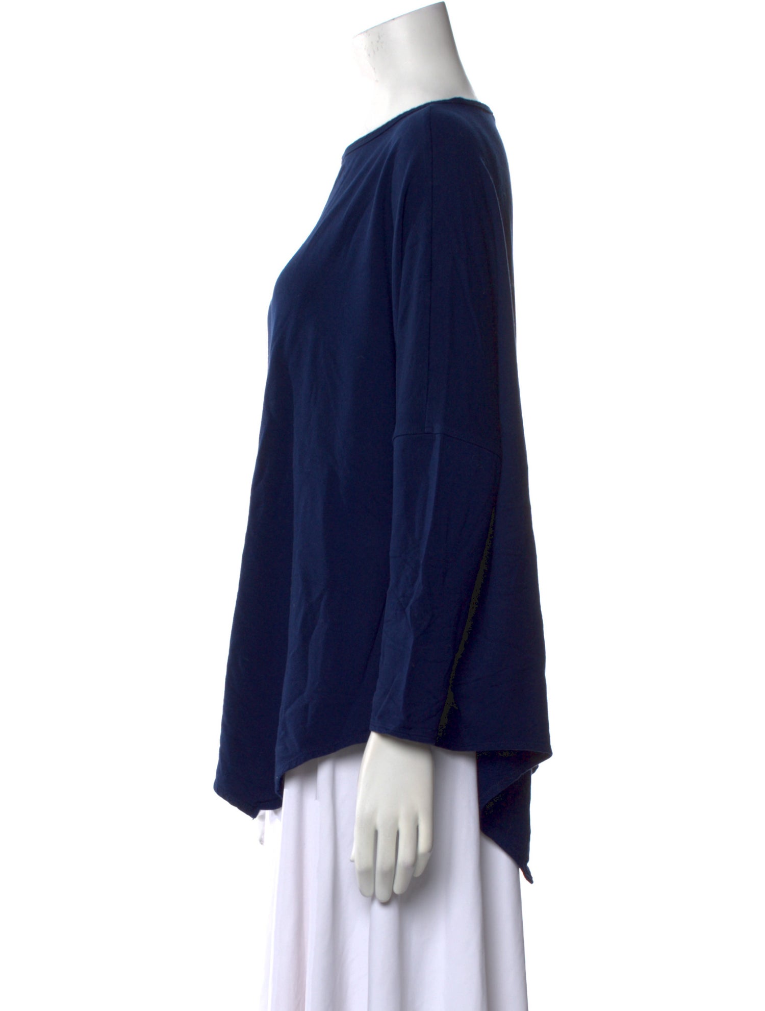 Helmut Lang Bateau Neckline Three-Quarter Sleeve Blouse