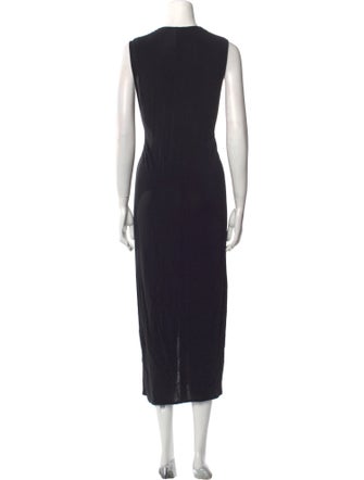 Helmut Lang Plunge Neckline Knee-Length Dress