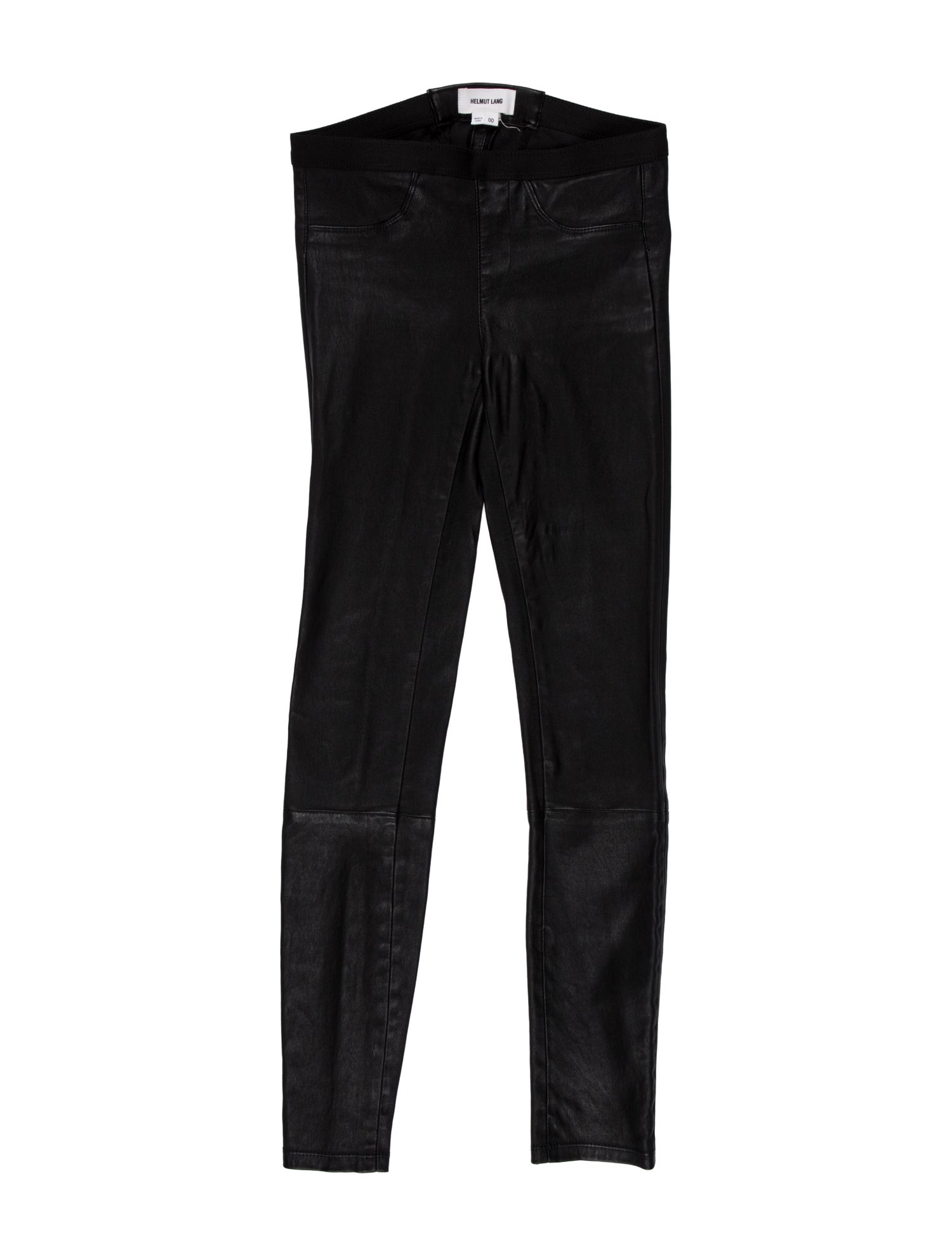 Helmut Lang Lamb Leather Skinny Leg Pants
