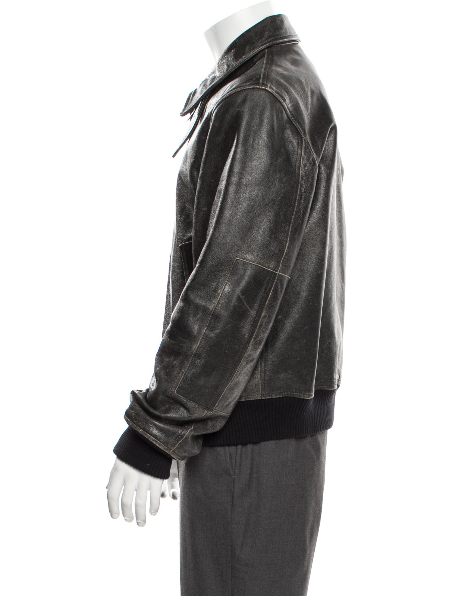 Helmut Lang Leather Bomber Jacket