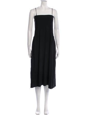 Helmut Lang Square Neckline Midi Length Dress