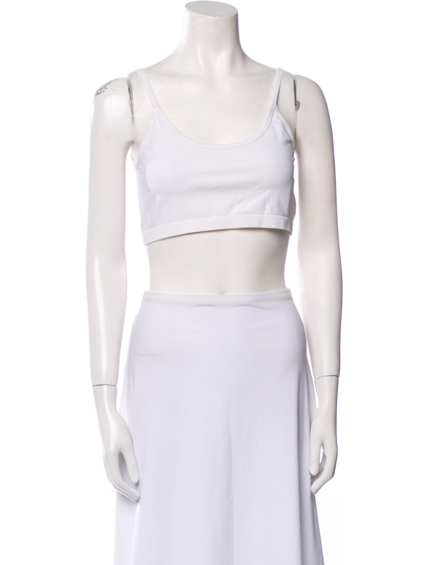 Helmut Lang Scoop Neck Sleeveless Crop Top