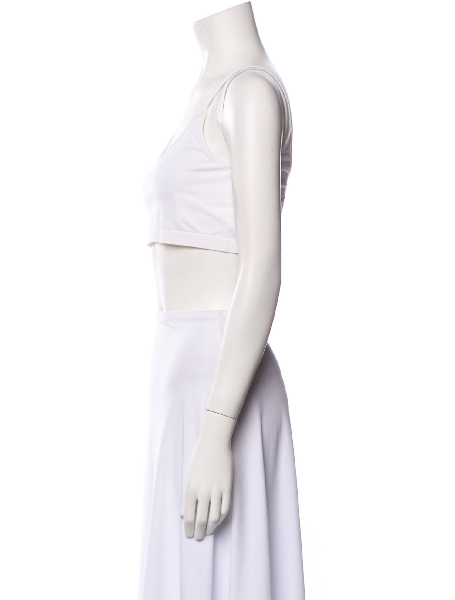 Helmut Lang Scoop Neck Sleeveless Crop Top