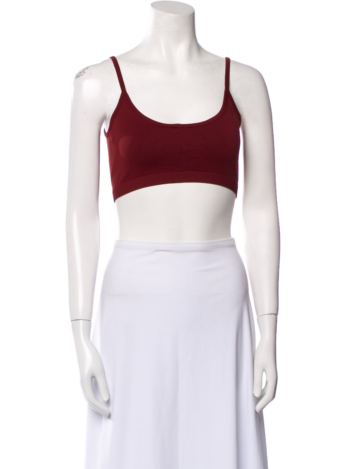 Helmut Lang Scoop Neck Sleeveless Crop Top