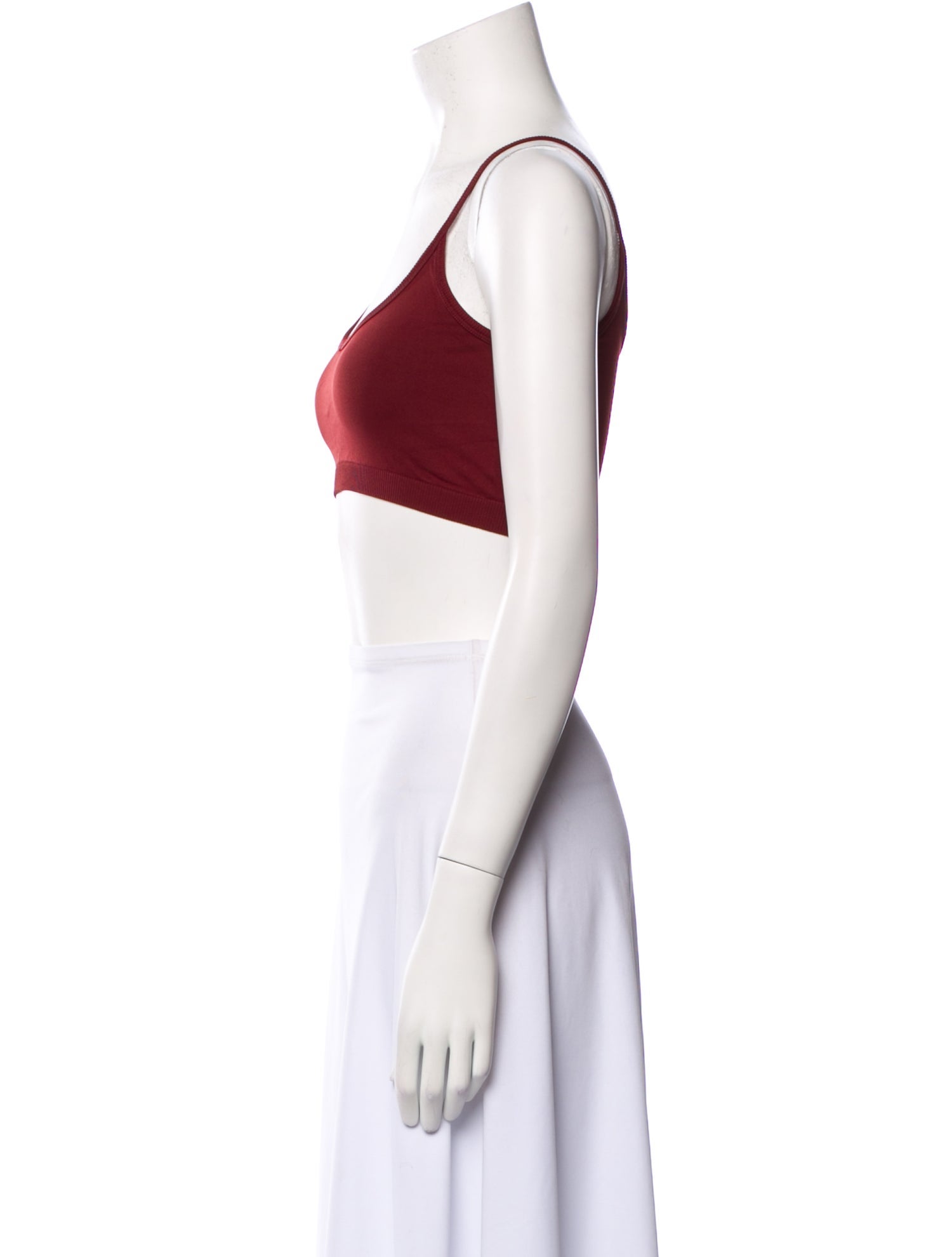 Helmut Lang Scoop Neck Sleeveless Crop Top