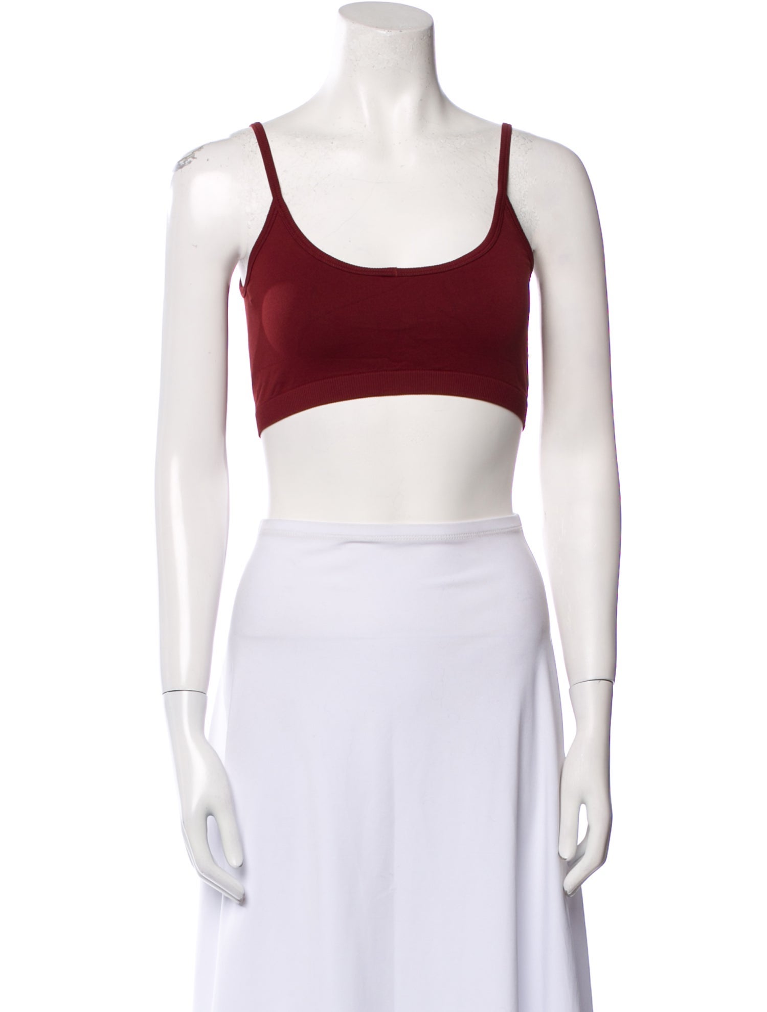 Helmut Lang Nylon Scoop Neck Crop Top w/ Tags