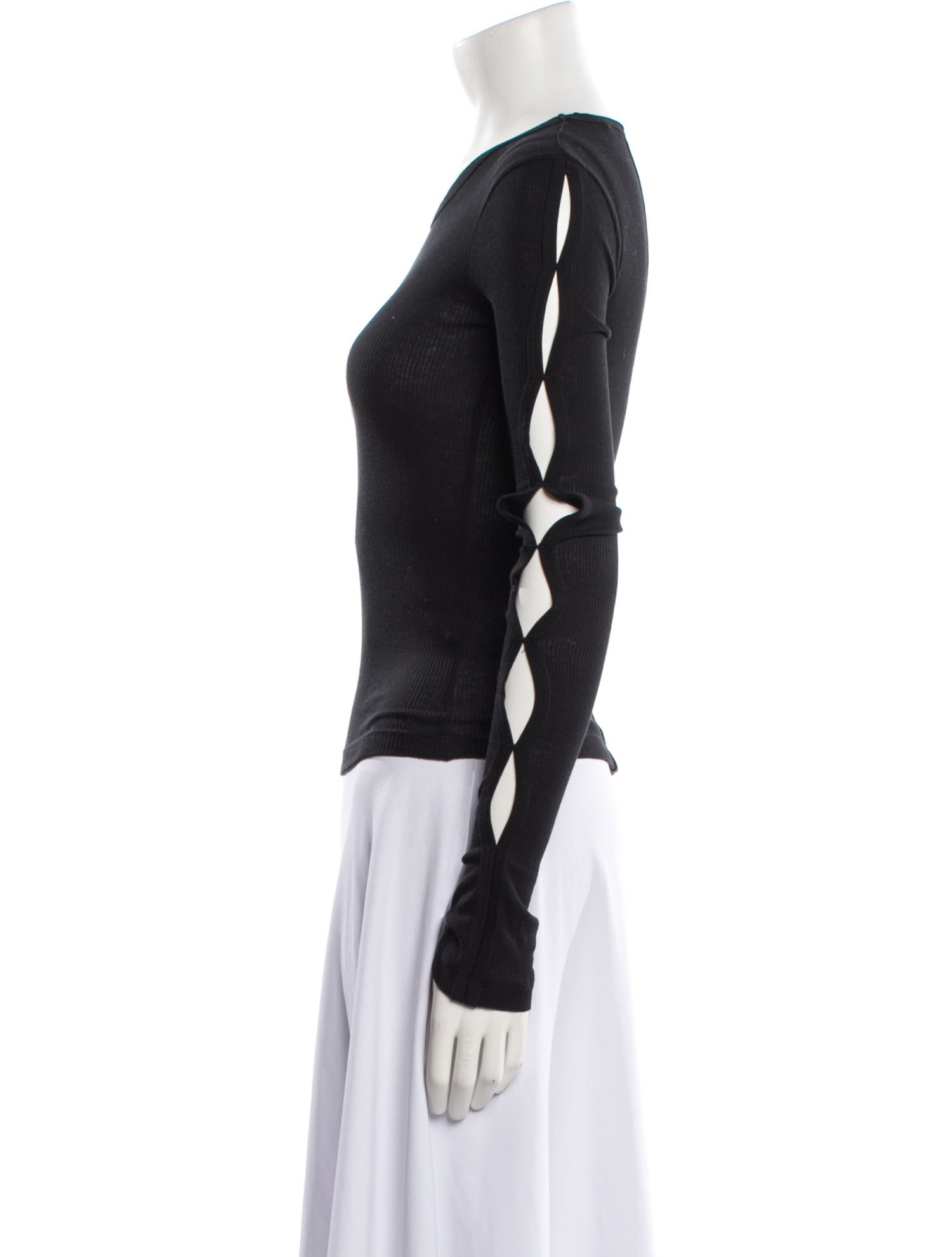 Helmut Lang Scoop Neck Long Sleeve Top