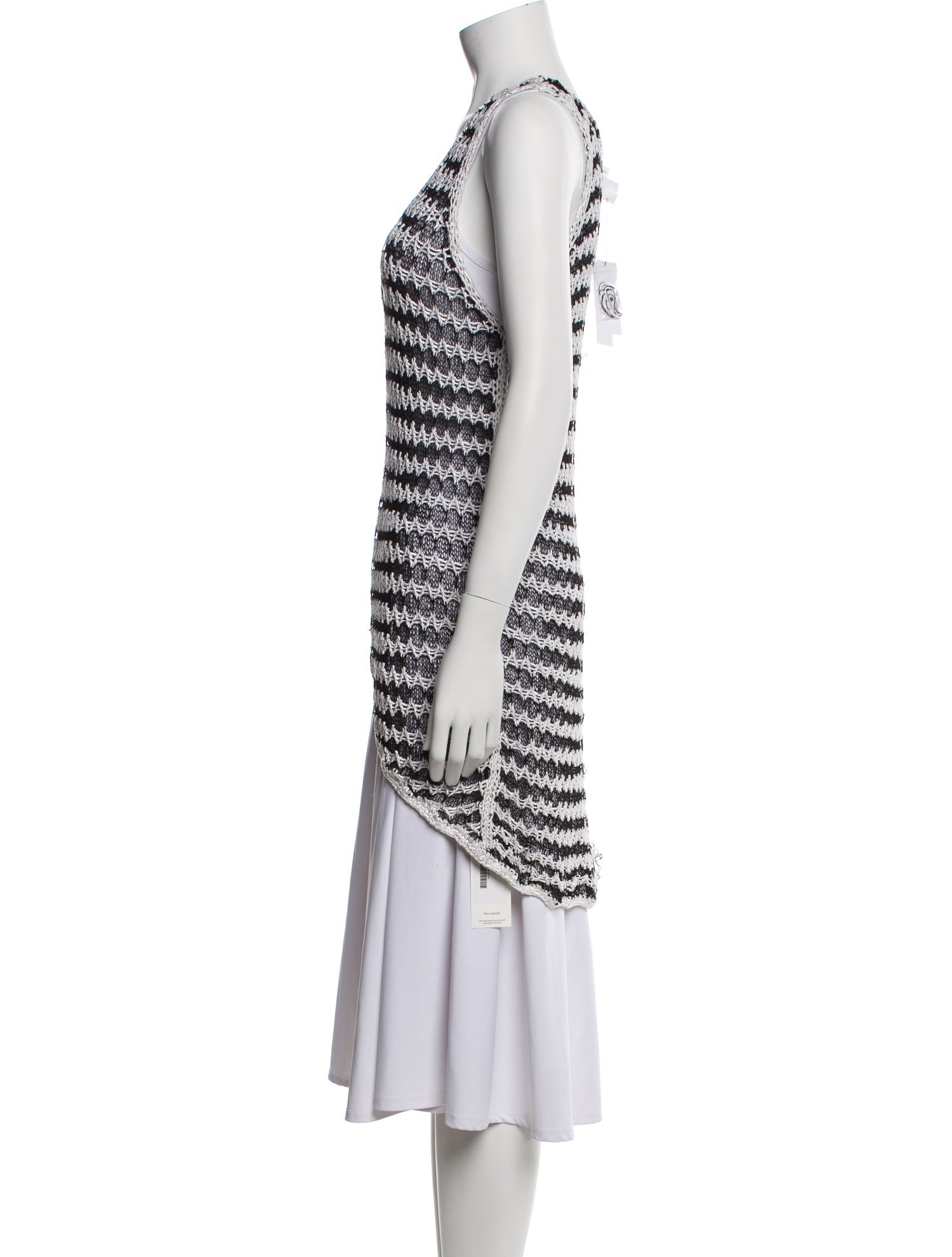 Helmut Lang Striped V-Neck Sweater