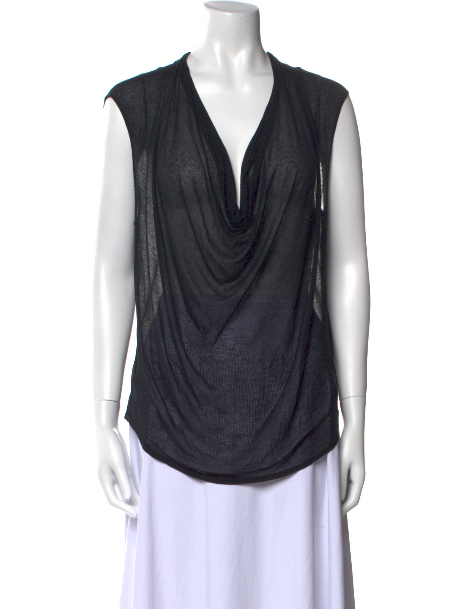 HELMUT Helmut Lang Cowl Neck Sleeveless Blouse