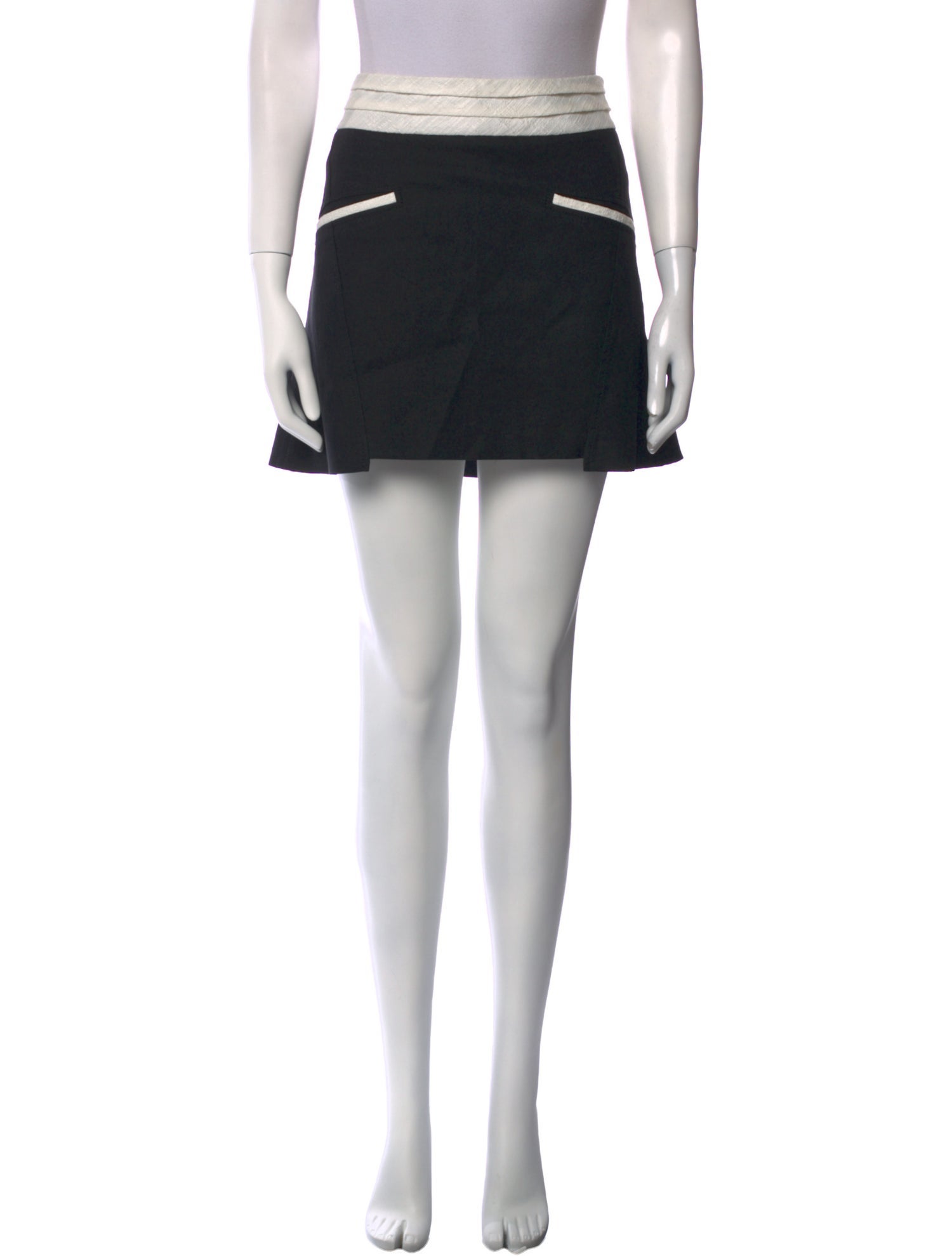 Helmut Lang Pleated Accents Mini Skirt