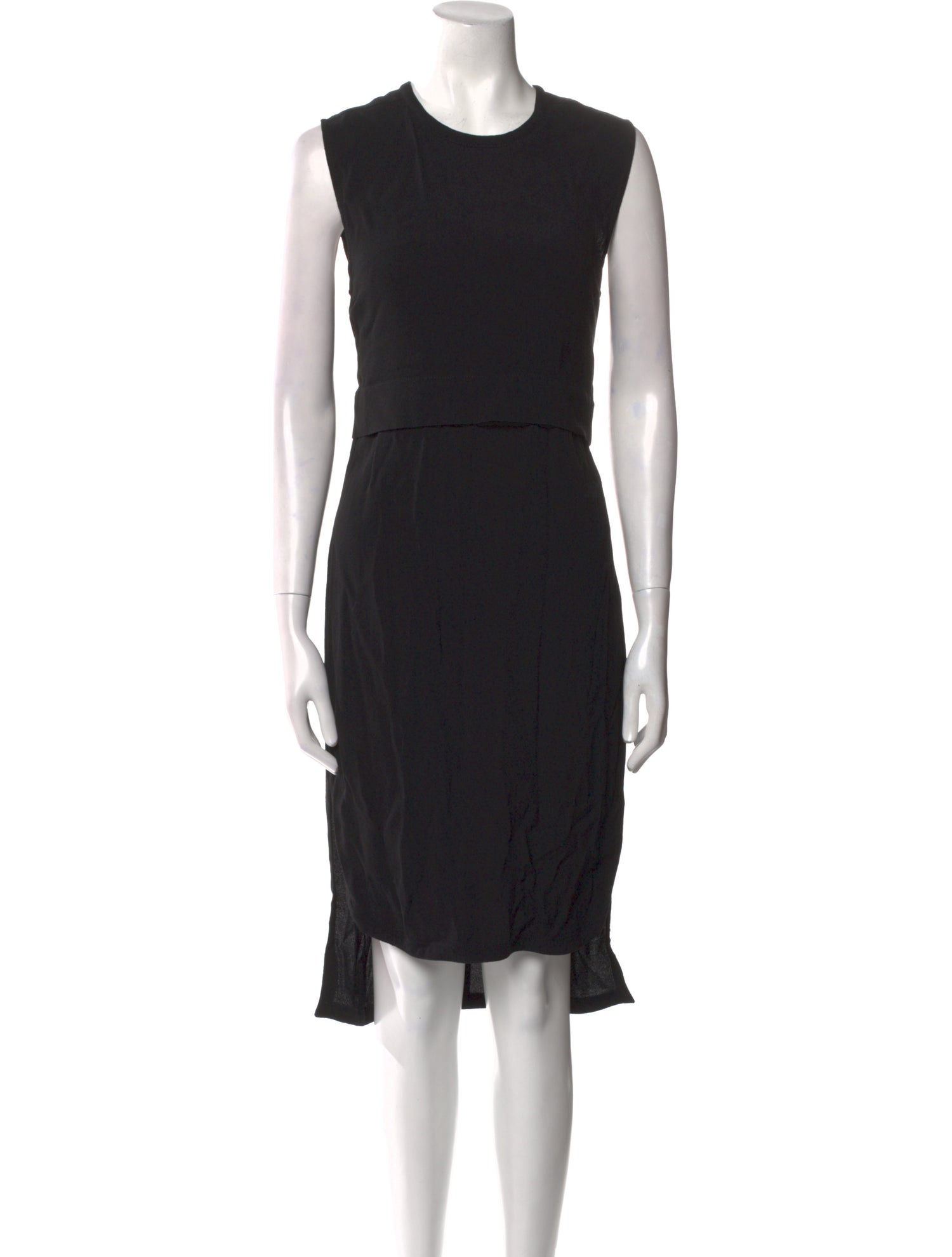 Helmut Lang Crew Neck Midi Length Dress