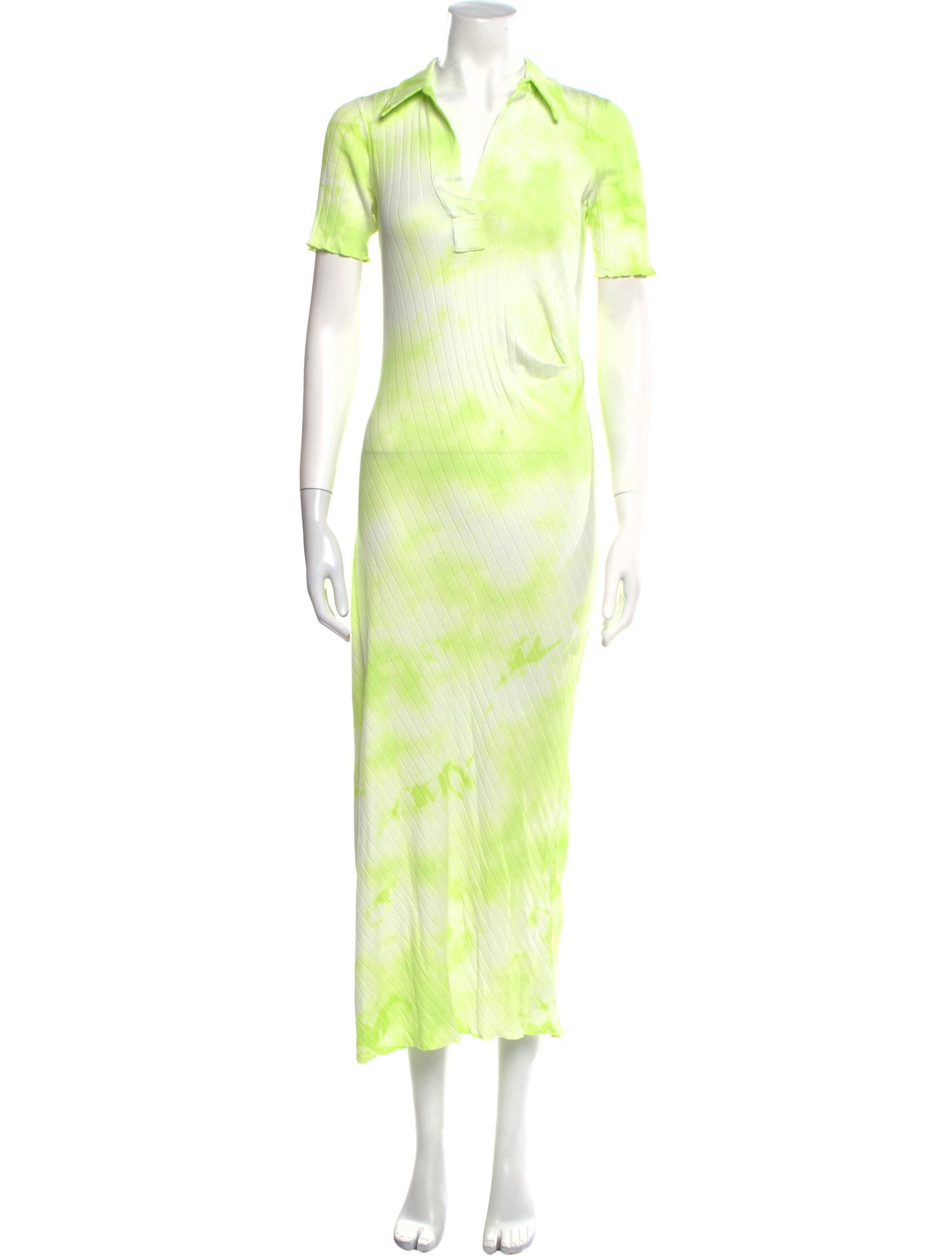 Helmut Lang Tie-Dye Print Long Dress
