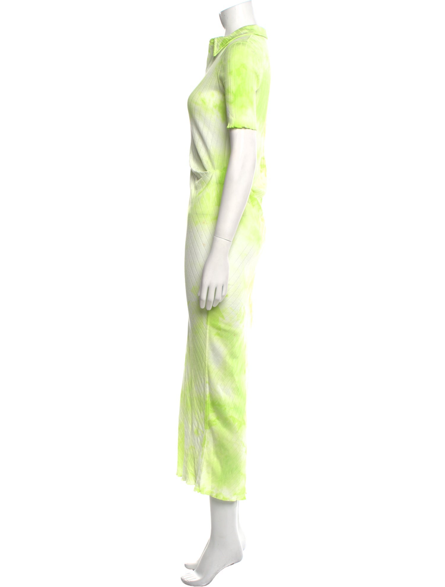 Helmut Lang Tie-Dye Print Long Dress