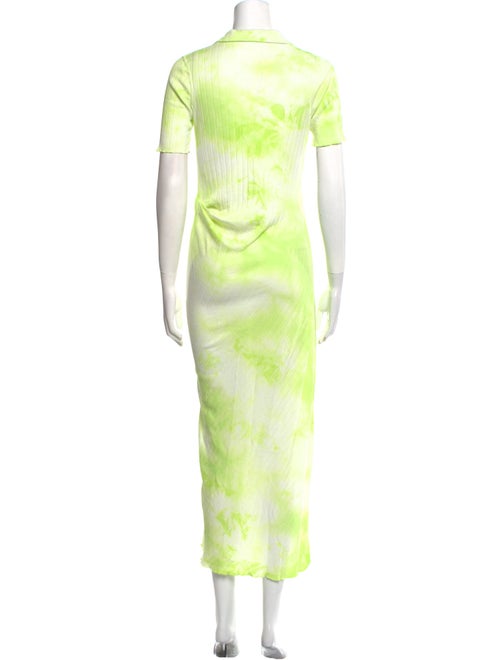 Helmut Lang Tie-Dye Print Long Dress
