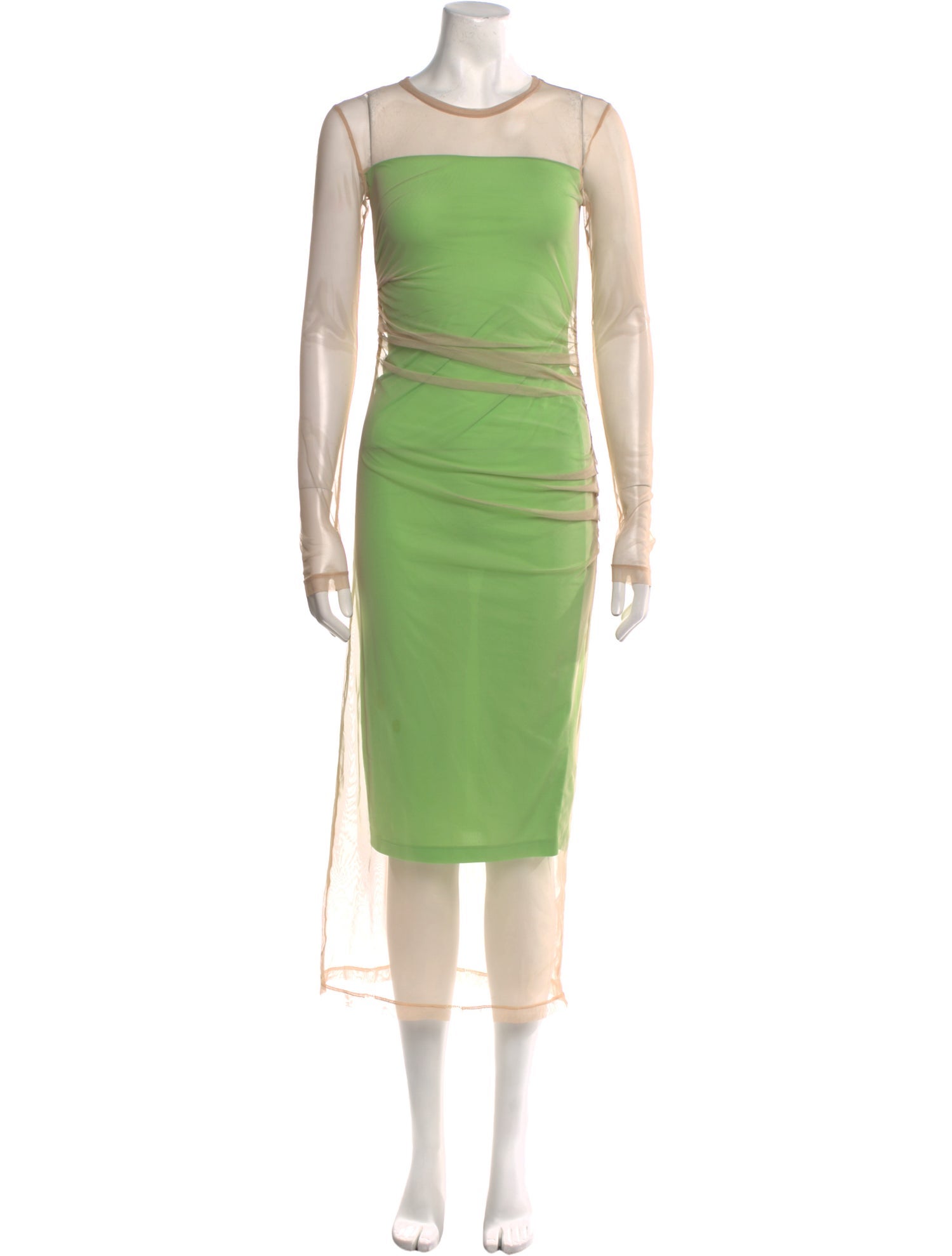 Helmut Lang Crew Neck Midi Length Dress