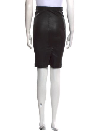 Helmut Lang Leather Knee-Length Skirt