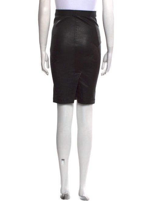 Helmut Lang Leather Knee-Length Skirt