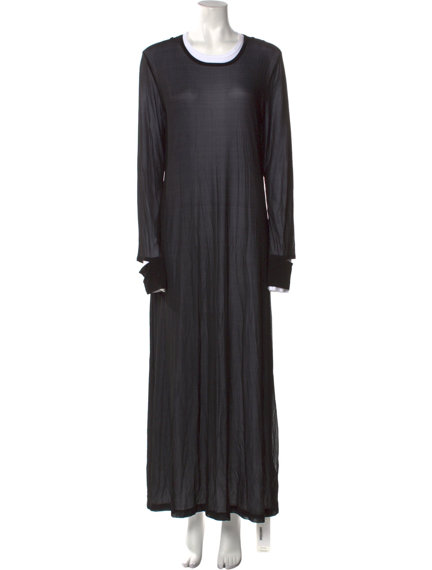 Helmut Lang Scoop Neck Long Dress