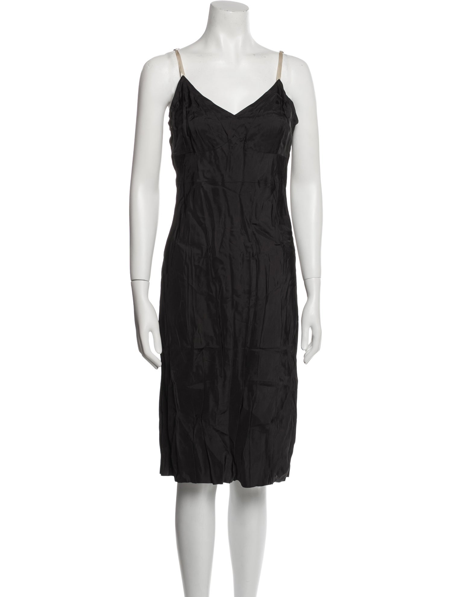 Helmut Lang V-Neck Knee-Length Dress