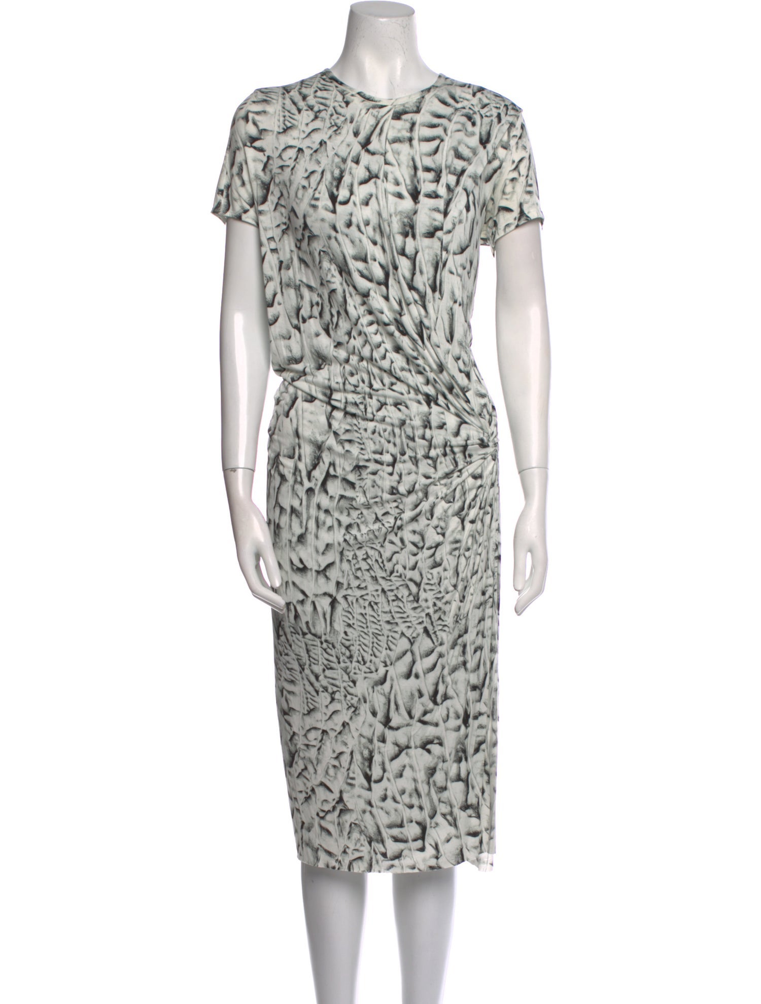 Helmut Lang Printed Midi Length Dress