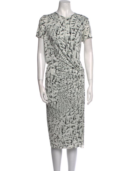Helmut Lang Printed Midi Length Dress
