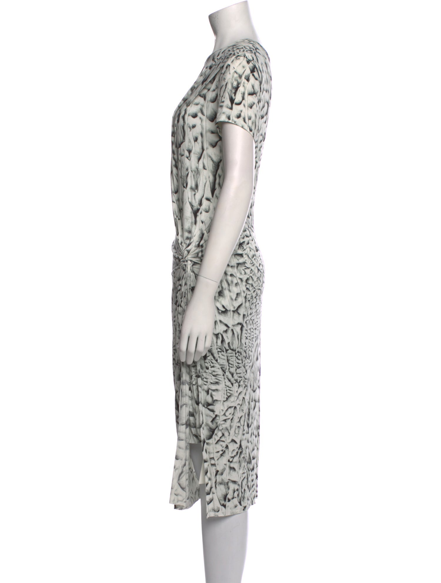 Helmut Lang Printed Midi Length Dress