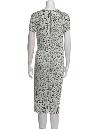 Helmut Lang Printed Midi Length Dress