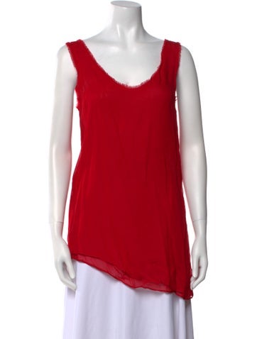 Helmut Lang Tops Scoop Neck Sleeveless Top Petite