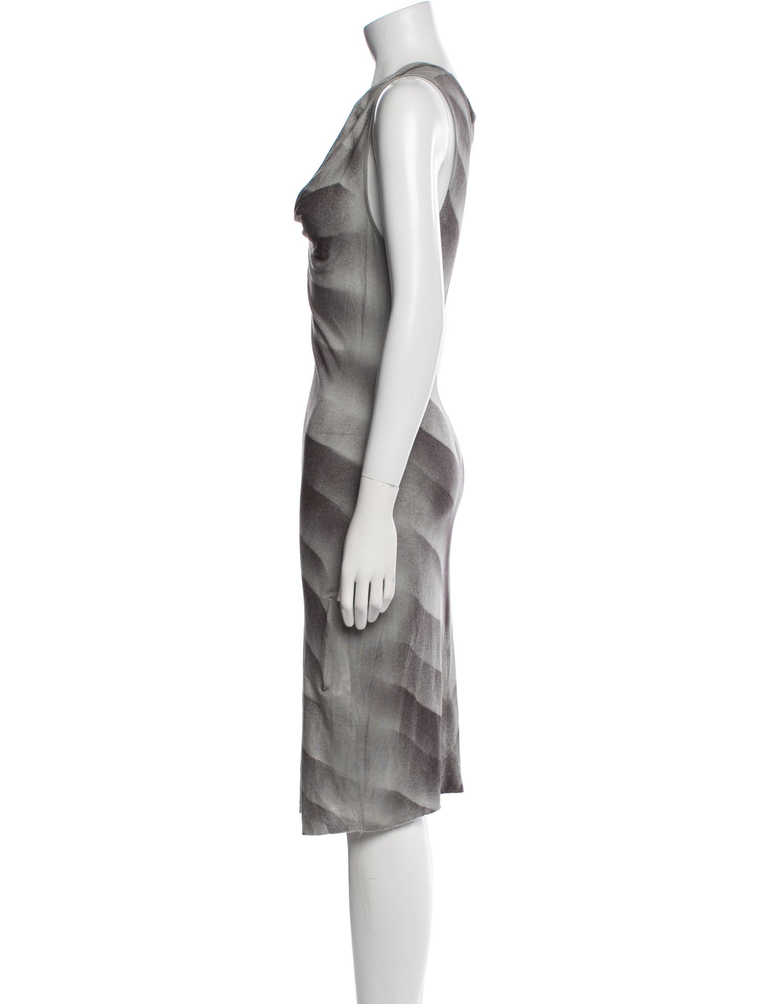 Helmut Lang Tie-Dye Print Midi Length Dress