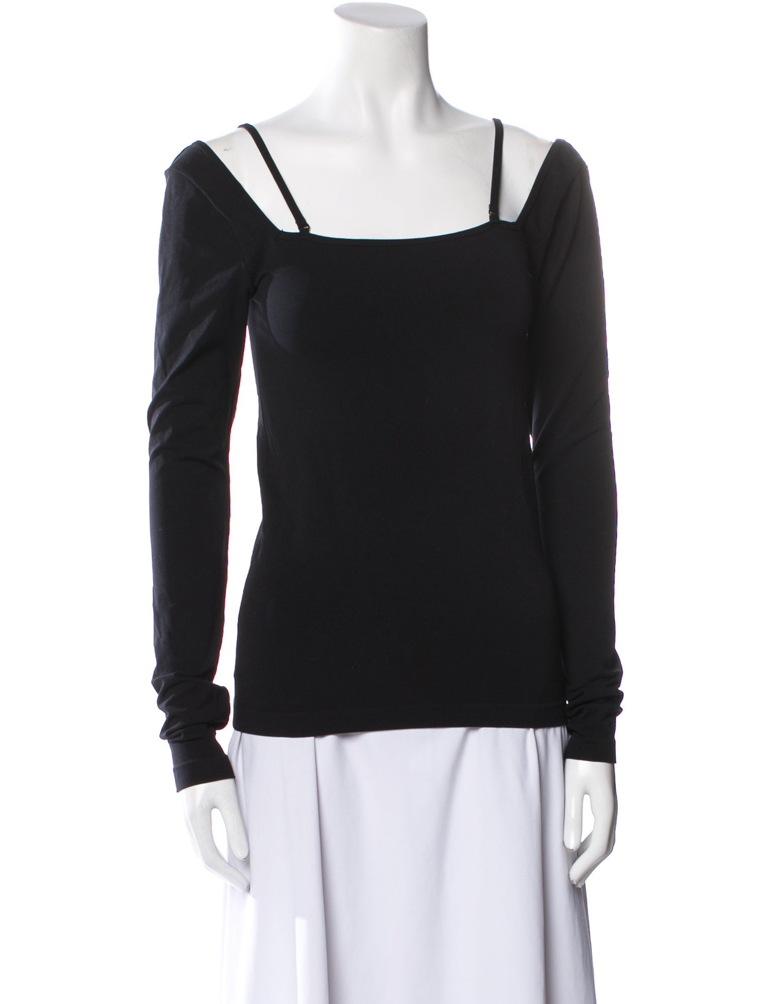 Helmut Lang Nylon Square Neckline Top