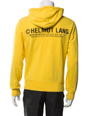 Helmut Lang Graphic Print V-Neck Hoodie