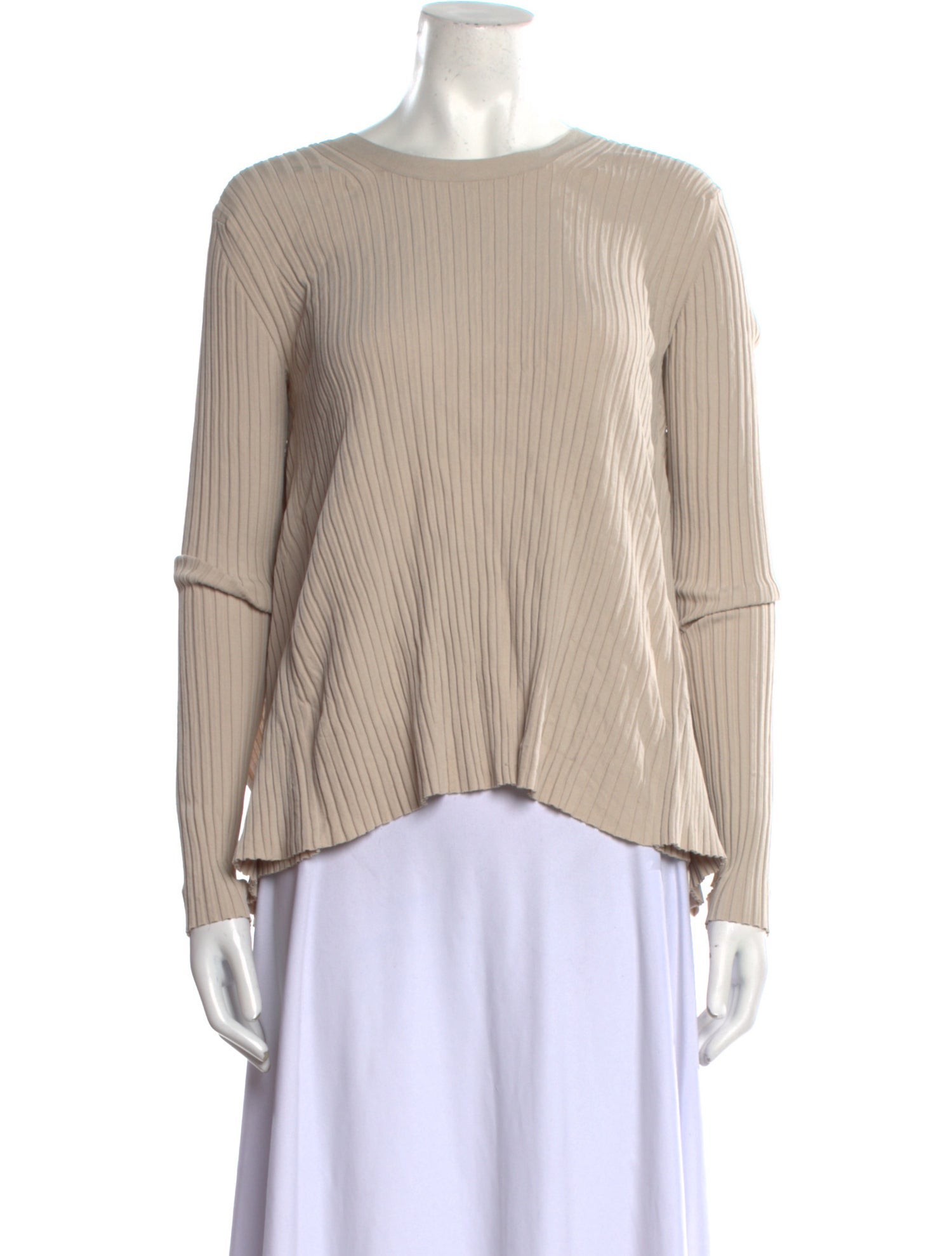 Helmut Lang Bateau Neckline Long Sleeve Blouse