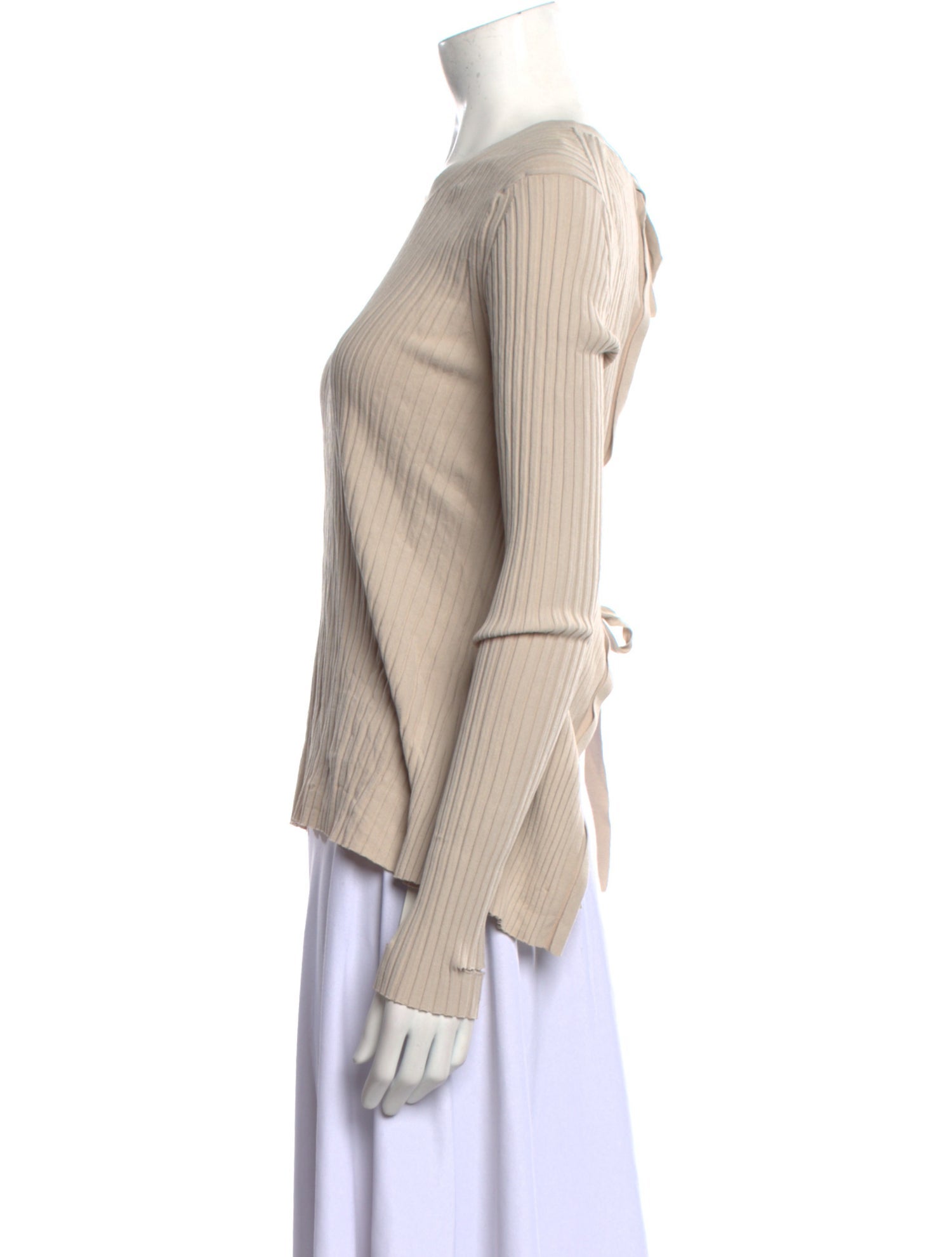 Helmut Lang Bateau Neckline Long Sleeve Blouse