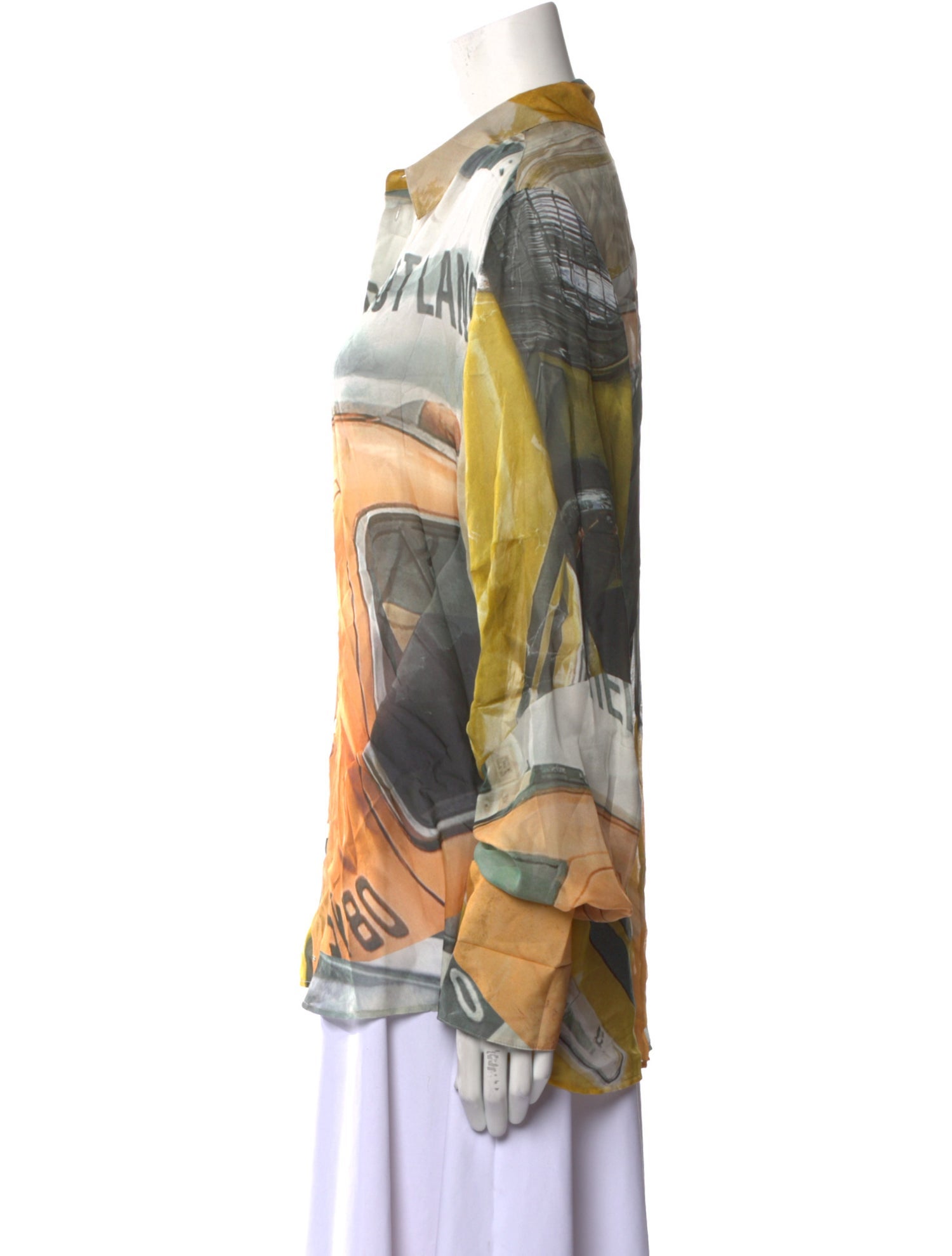 Helmut Lang 2024 Taxi Print Button-Up Top