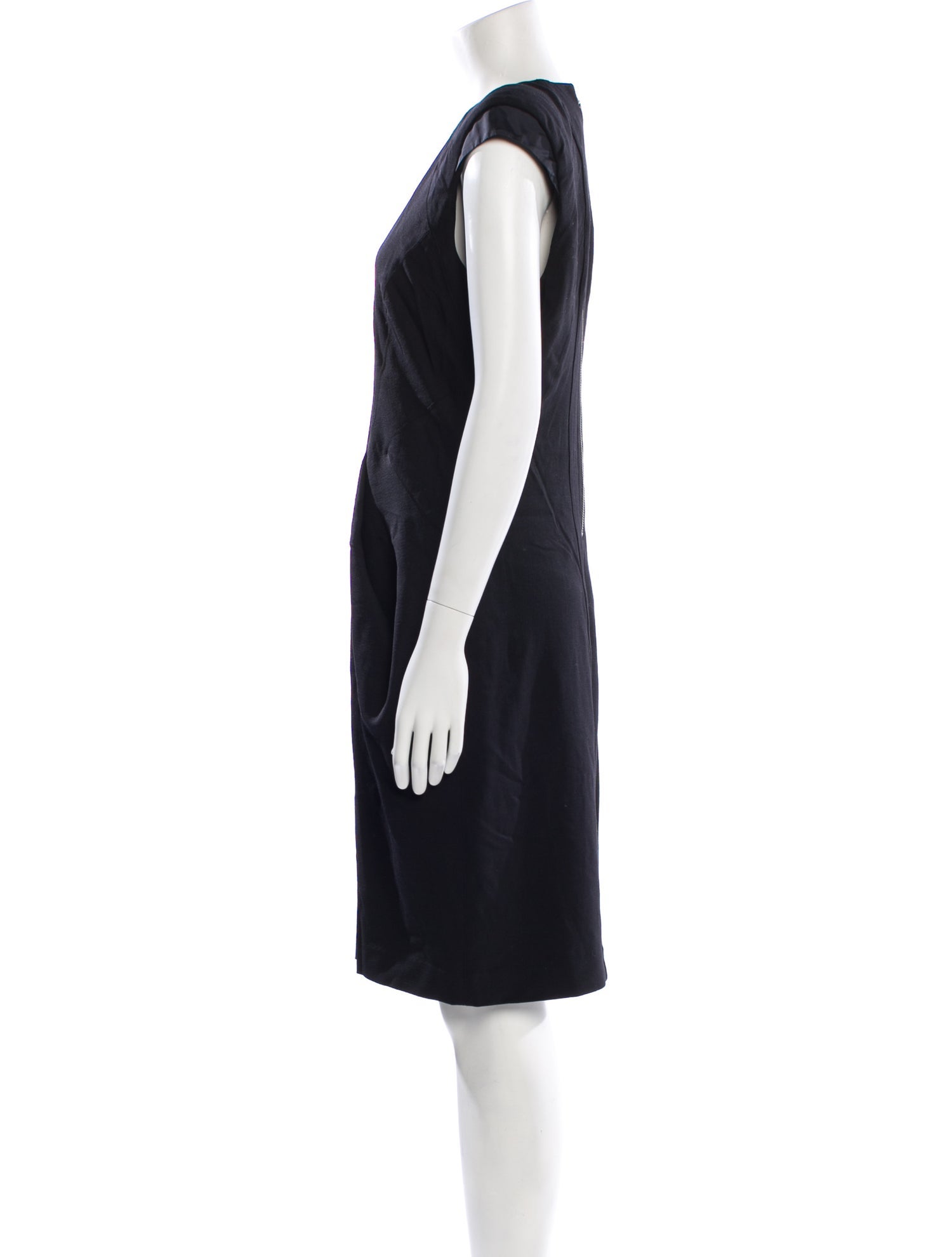 Helmut Lang Virgin Wool Knee-Length Dress