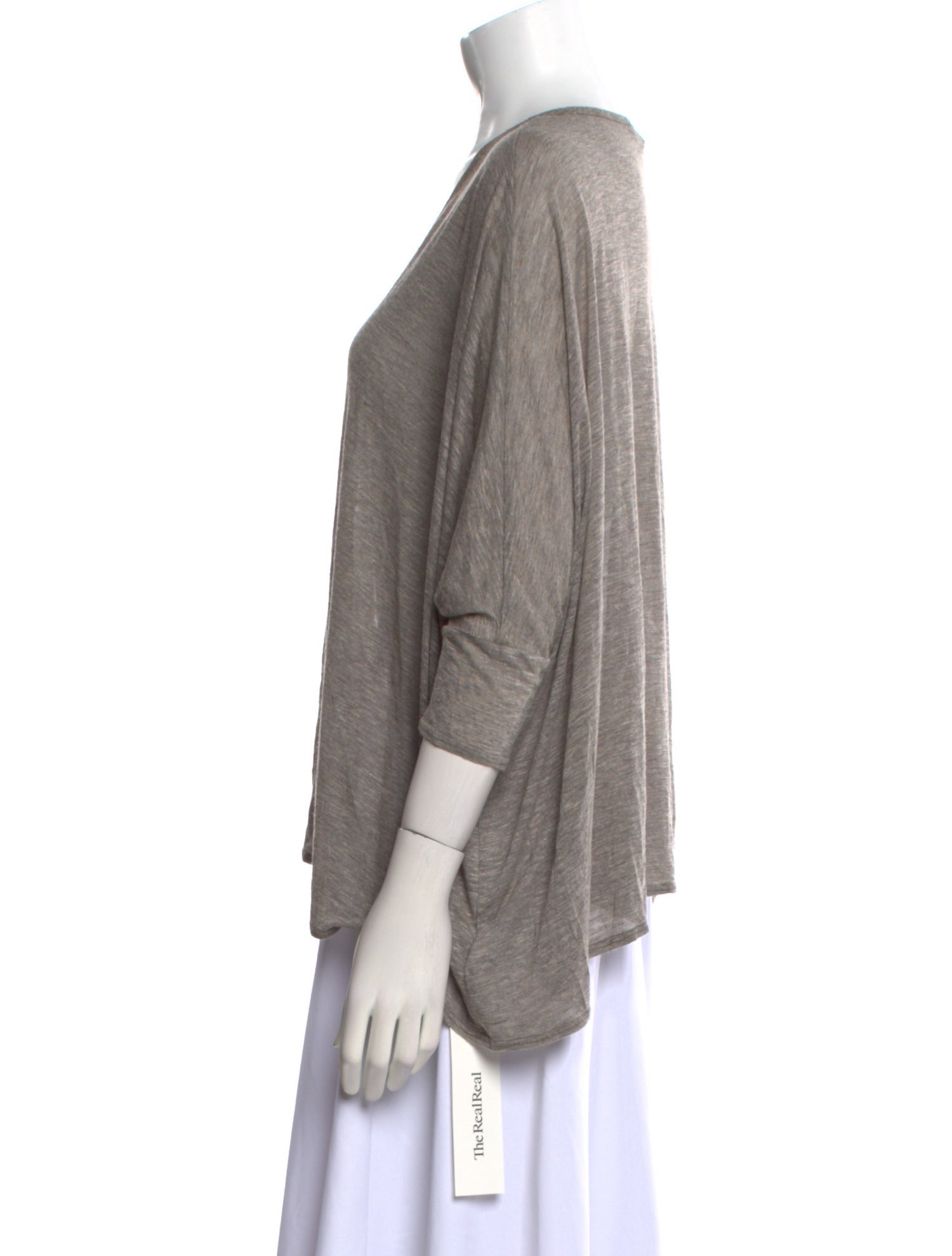 Helmut Lang V-Neck Three-Quarter Sleeve Top