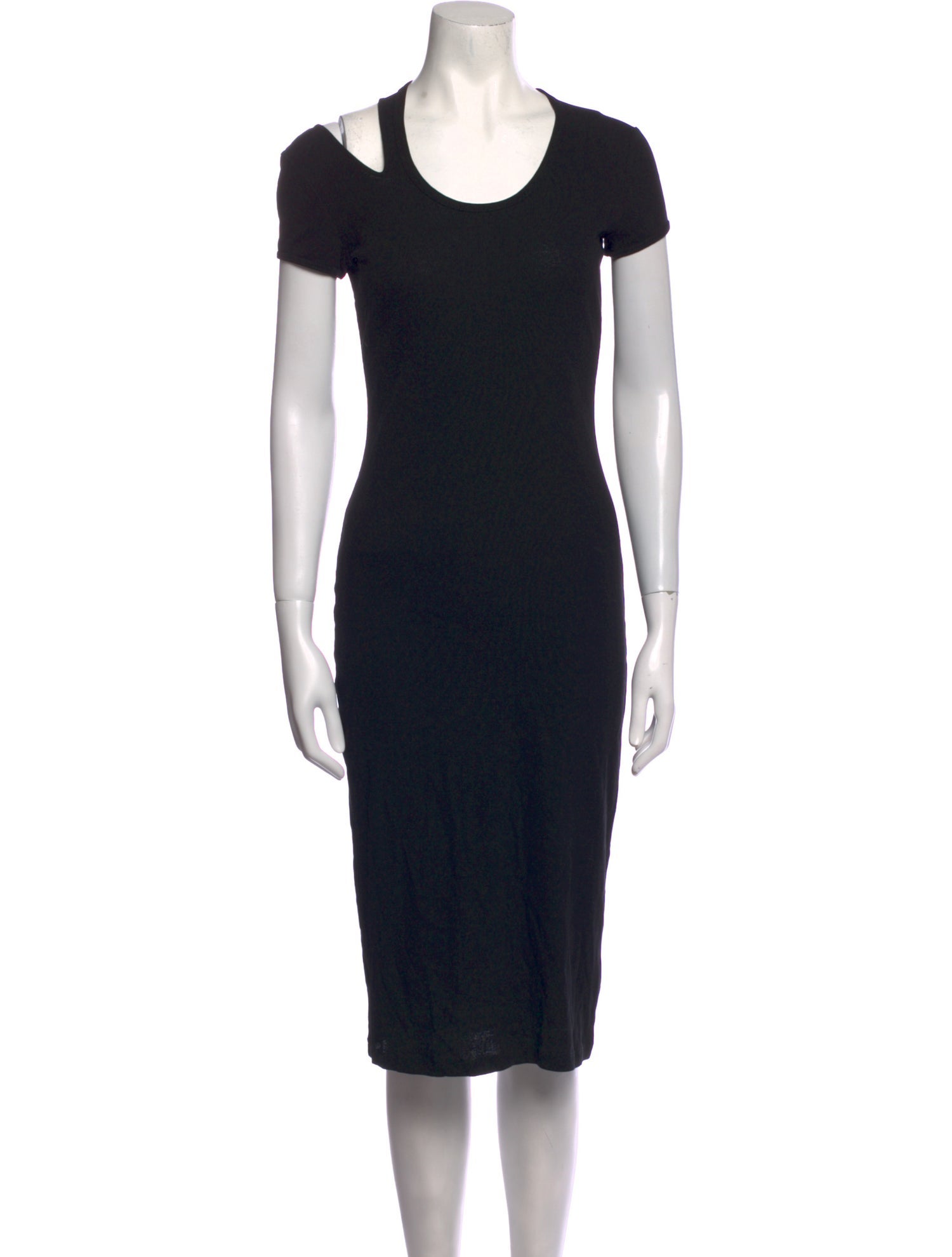 Helmut Lang Scoop Neck Midi Length Dress