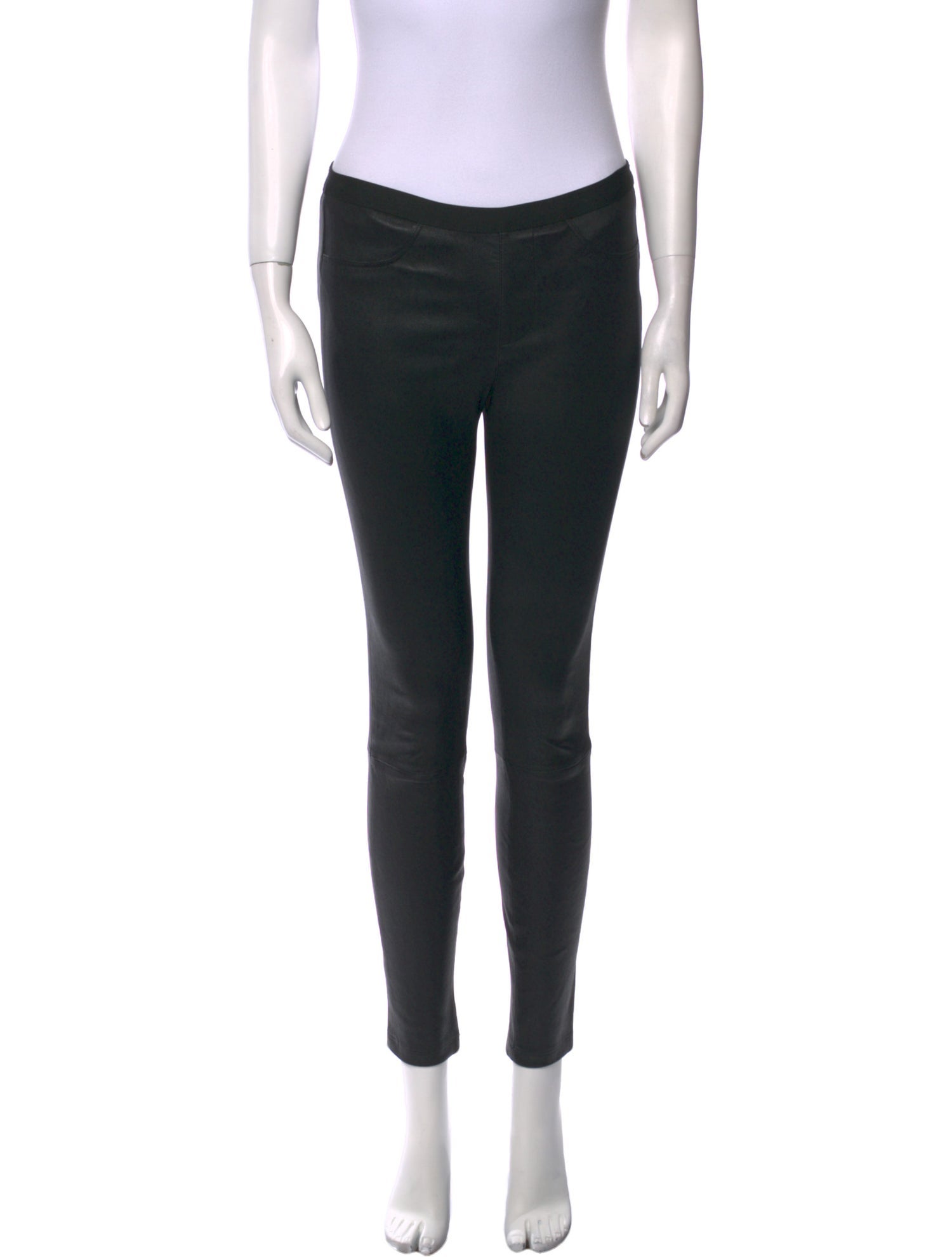 Helmut Lang Leather Skinny Leg Pants
