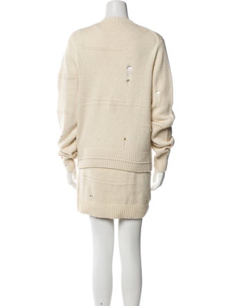 Helmut Lang Wool Distressed Accents Skirt Set