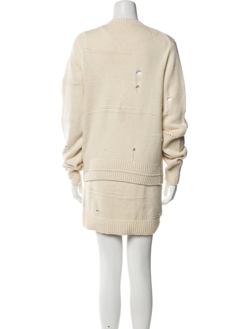 Helmut Lang Wool Distressed Accents Skirt Set