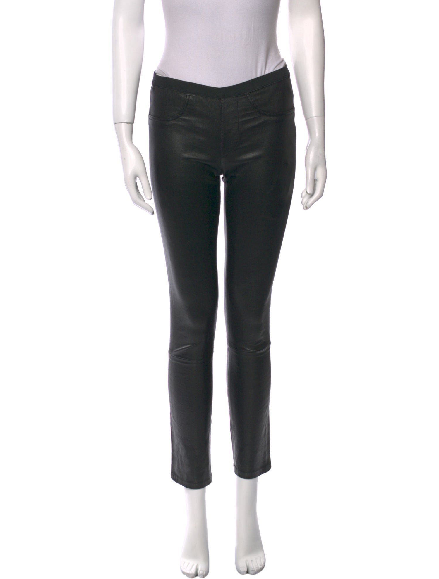 Helmut Lang Leather Skinny Leg Pants